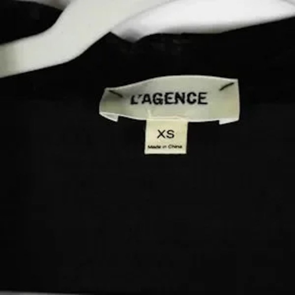 ❌❌❌ SOLD ❌❌❌ L'AGENCE $750.00 BNWT BLACK Velvet Rosalind Wrap Dress XS - Picture 3 of 9